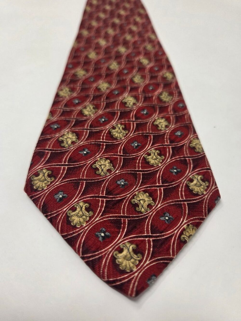 Robert Talbott Monterey Best Of Class Silk Mens Tie 58 Inch Red Gold Pattern